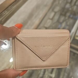 Balenciaga Women's Beige Compact Wallet